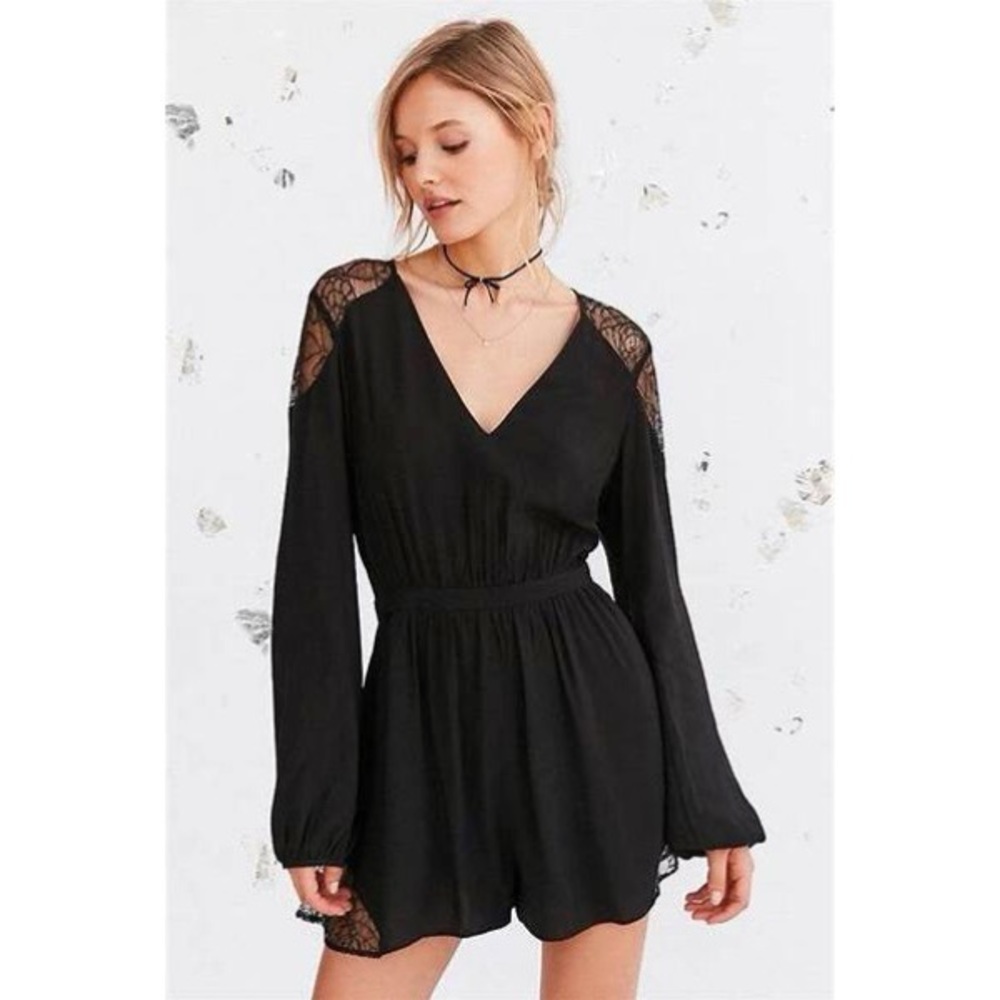 Black lace romper